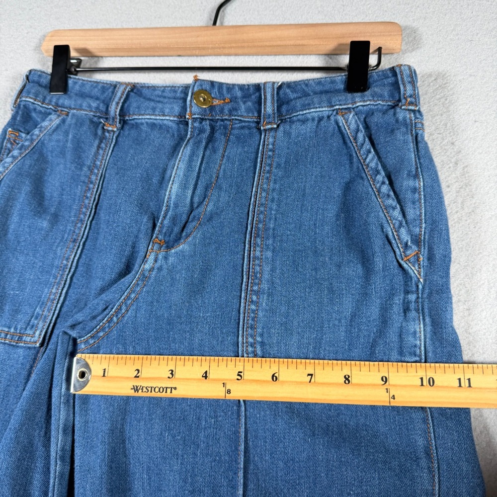 Pilcro and the Letterpress Anthropologie Wide Leg Seam Detail Jeans Blue 28 - Picture 10 of 16
